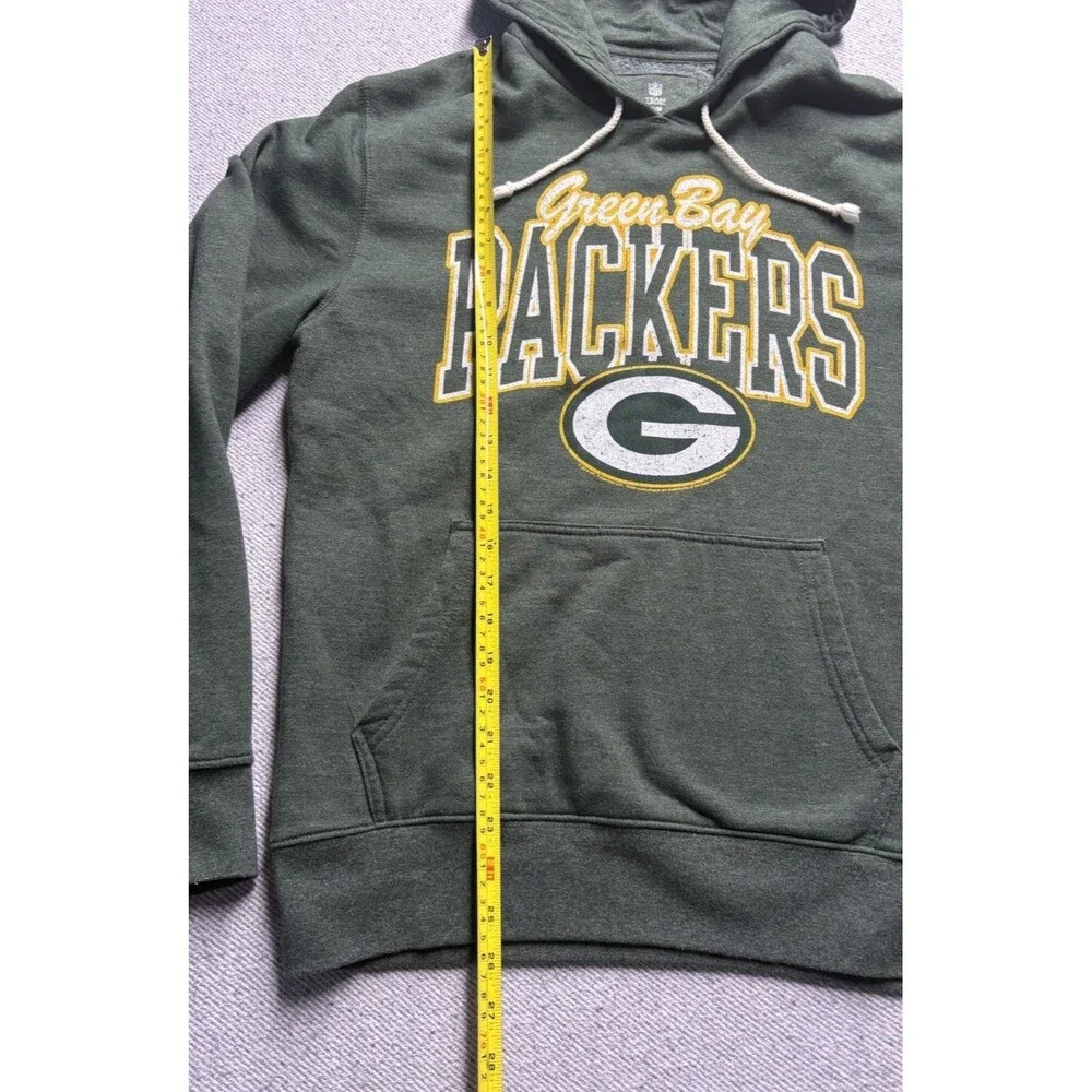 NFL Team Apparel Green Bay Packers Pullover Hoodie Sweatshirt Men's Medium Green
